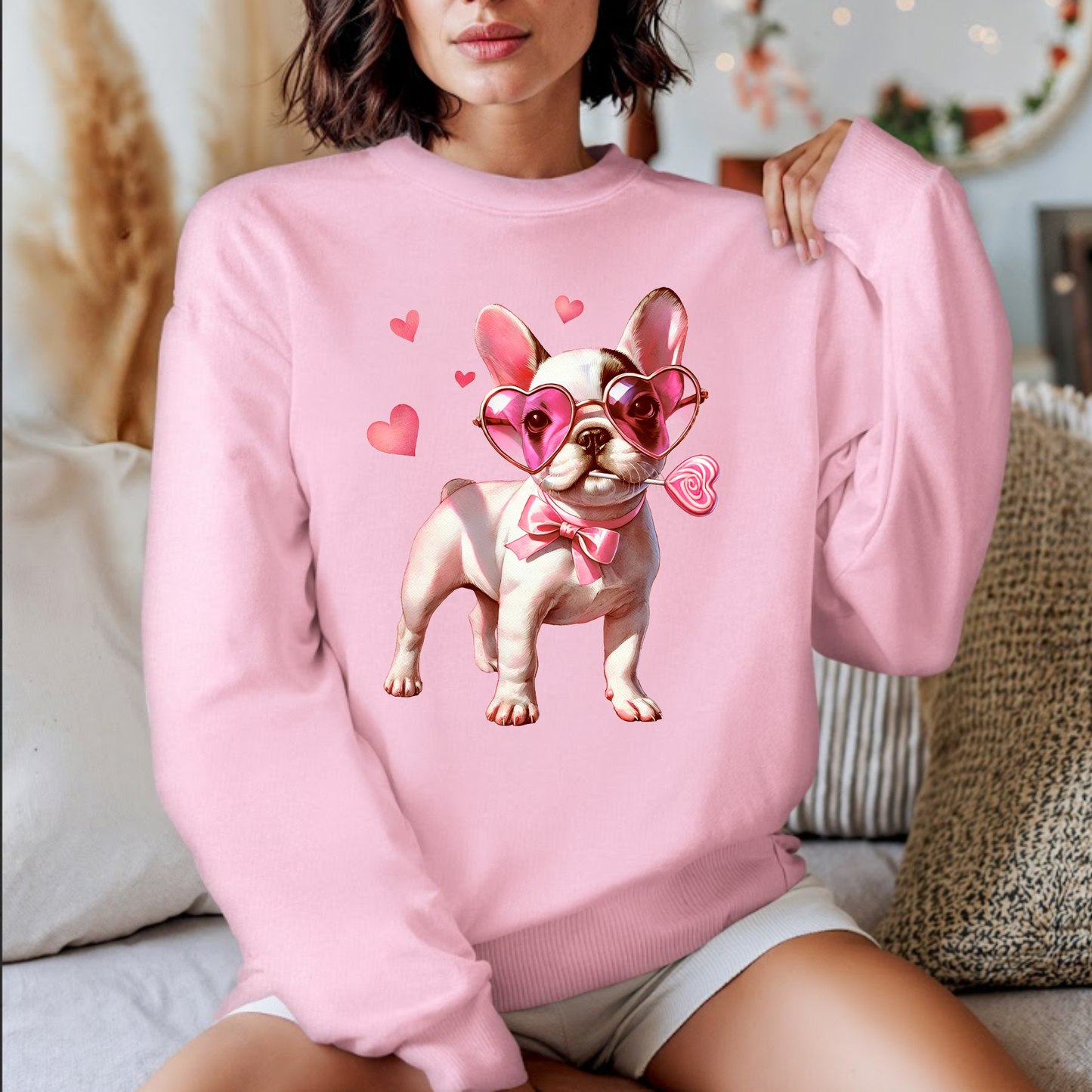 Valentine Frenchie Love Crewneck