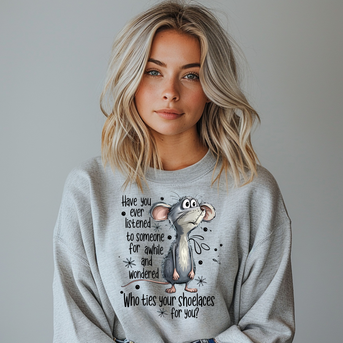 FUNNY WHO TIES YOUR SHOES SWEATSHIRT