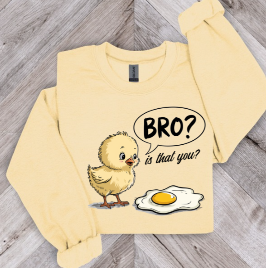 Bro Is That You? Funny Chick & Egg Sweatshirt