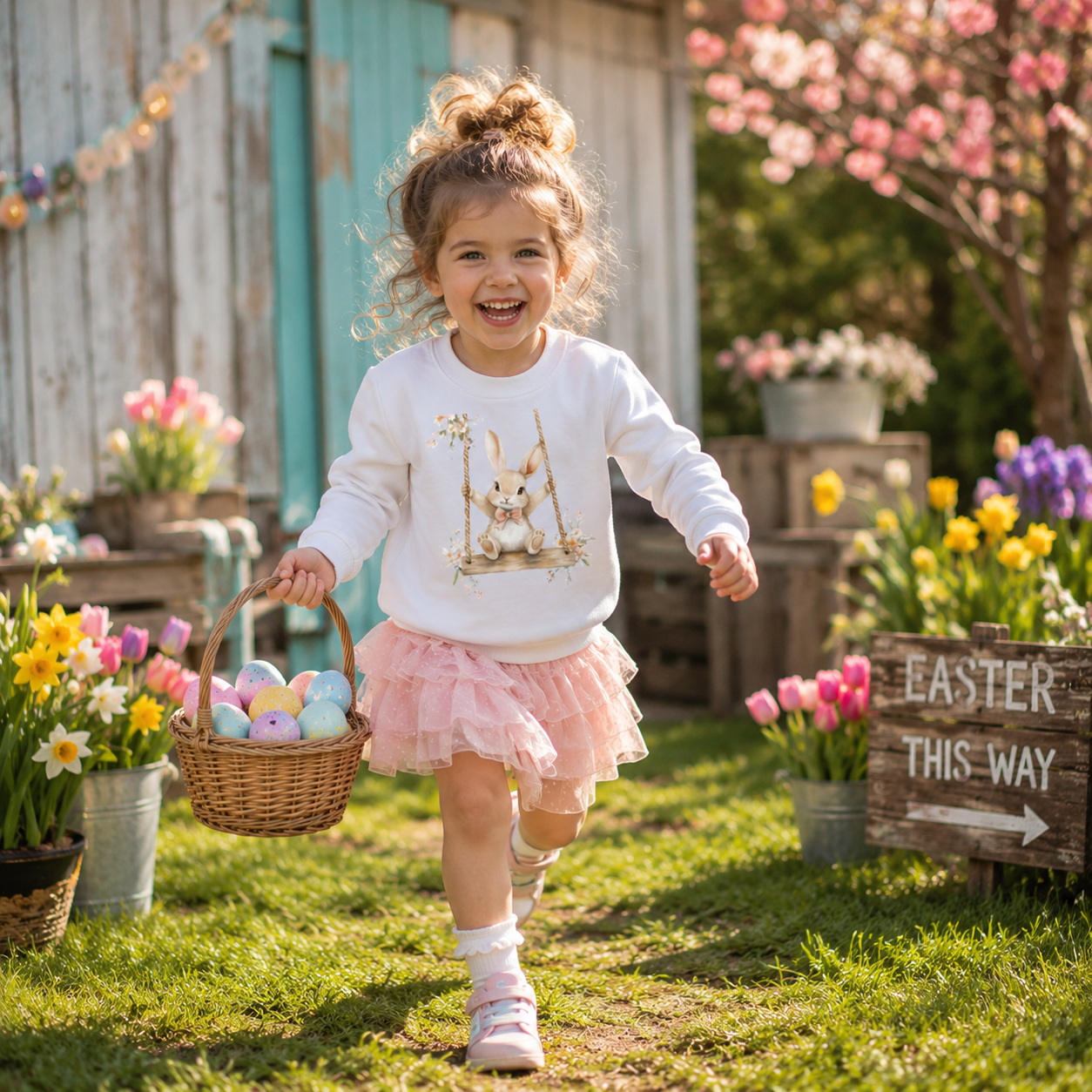Bunny Swing Easter Sweatshirt