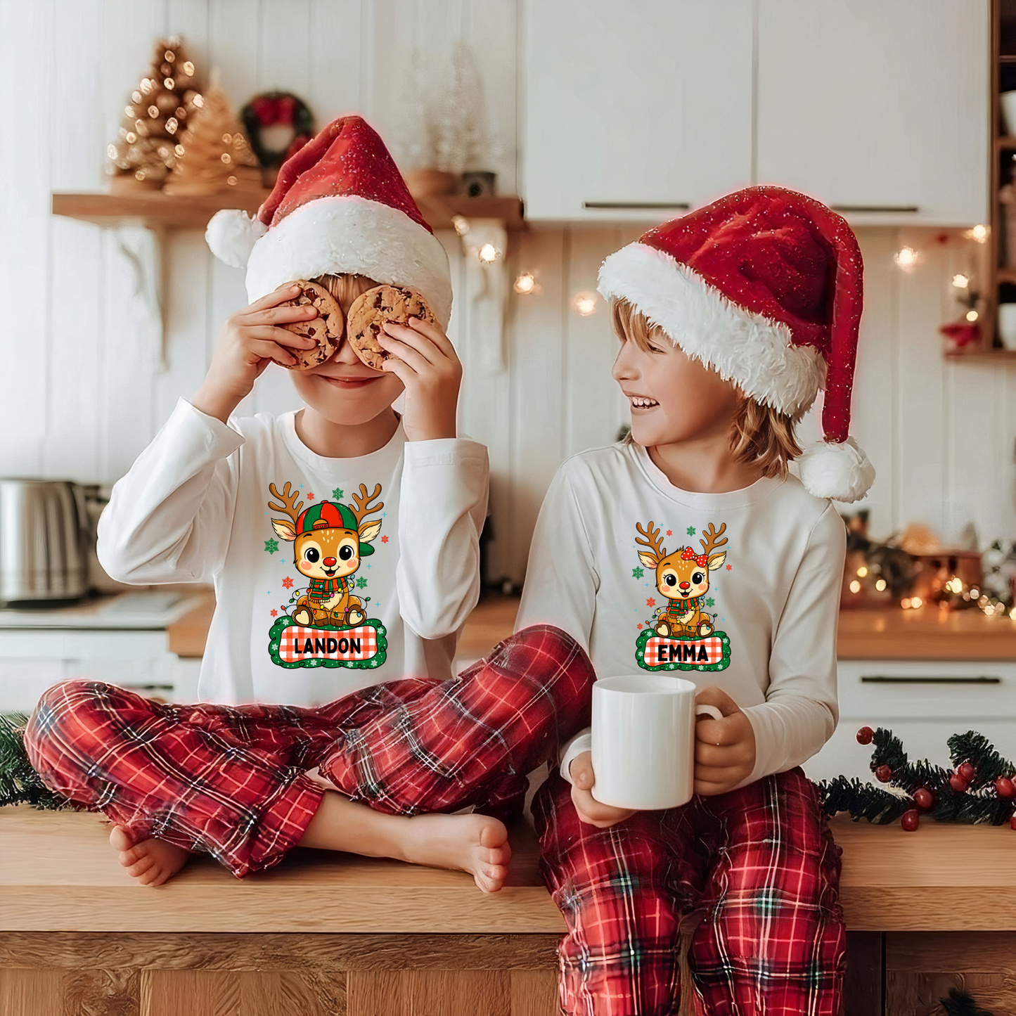 KIDS CUSTOM CHRISTMAS PAJAMA TOP
