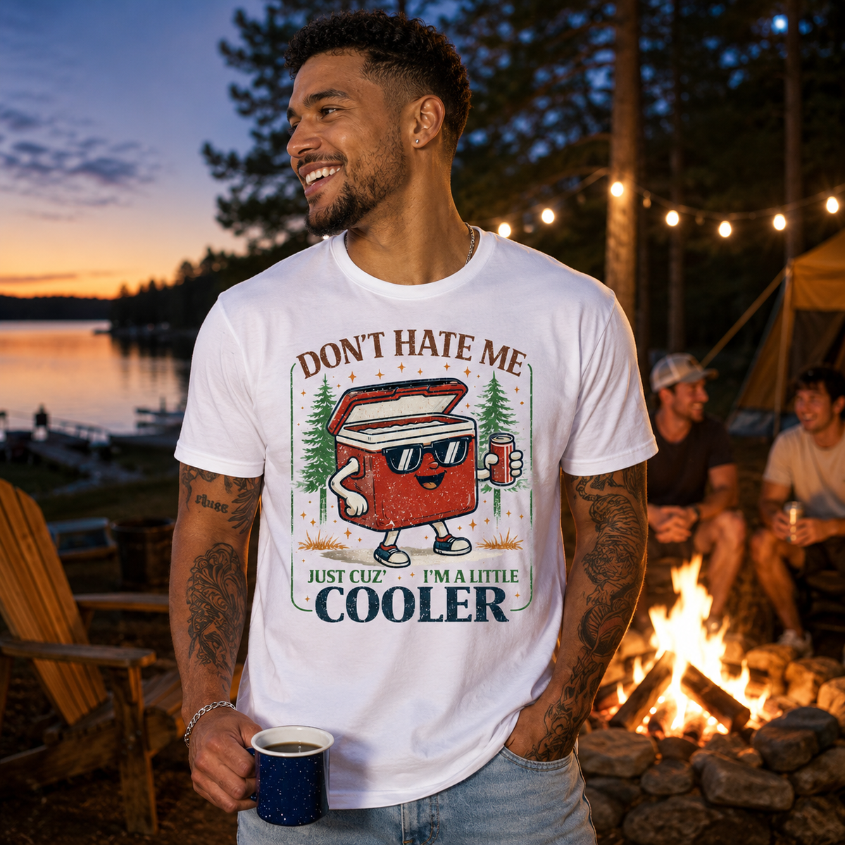 Don't Hate Me Just Cuz I'm a Little Cooler Unisex Graphic Tee in White — The Scoobie Shack