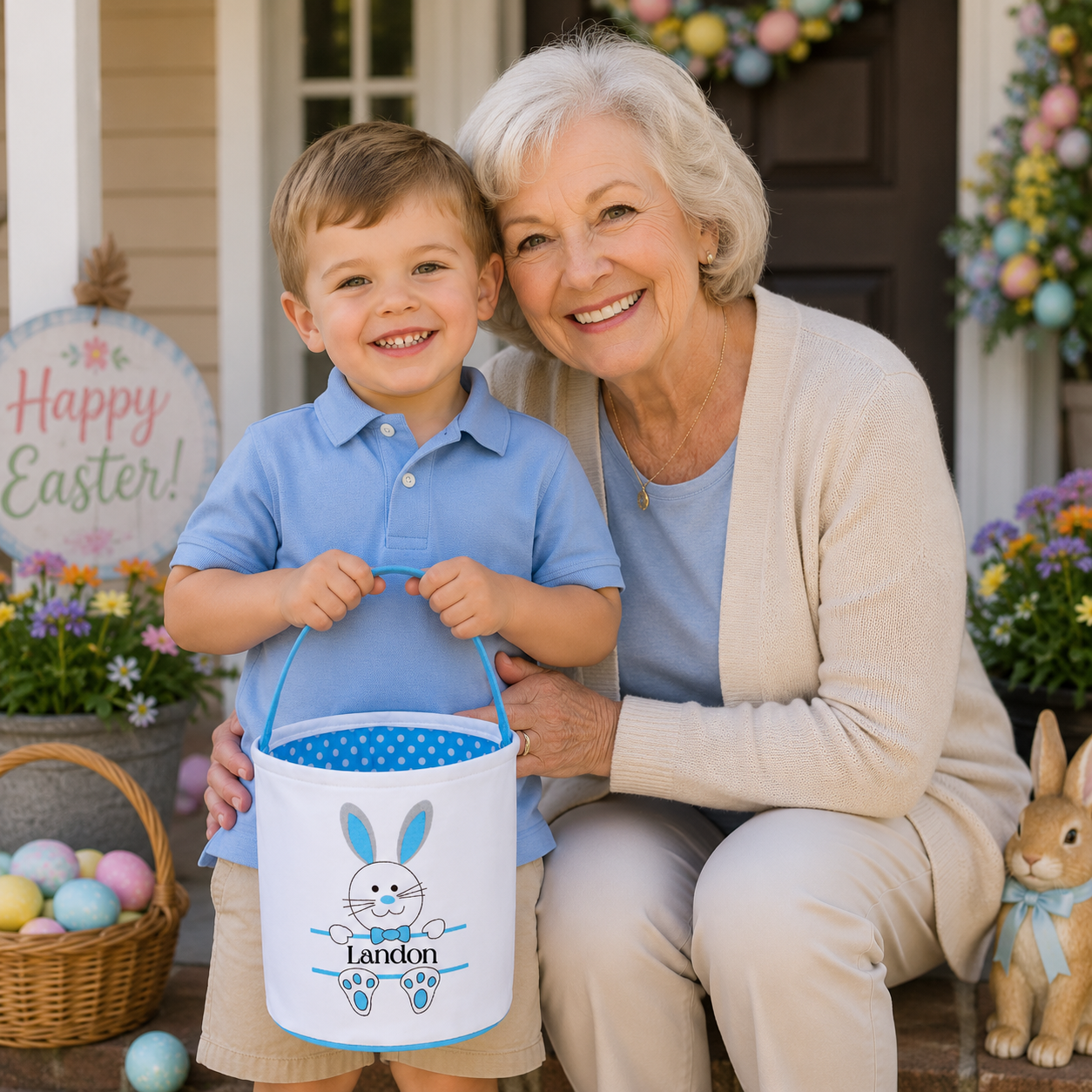 Personalized Bunny Easter Basket