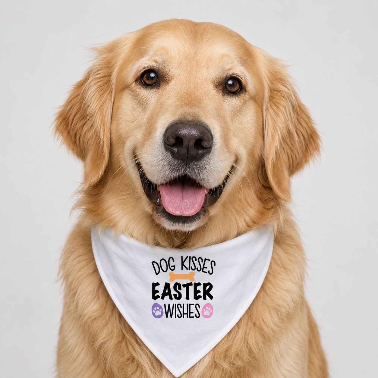 Dog Kisses & Easter Wishes Easter Dog Bandana