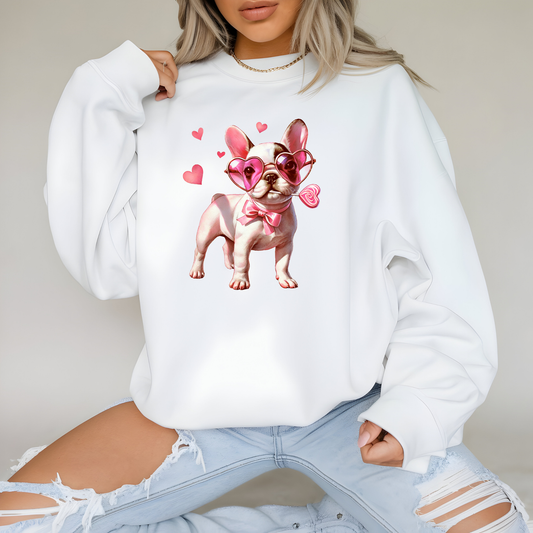Valentine Frenchie Love Crewneck