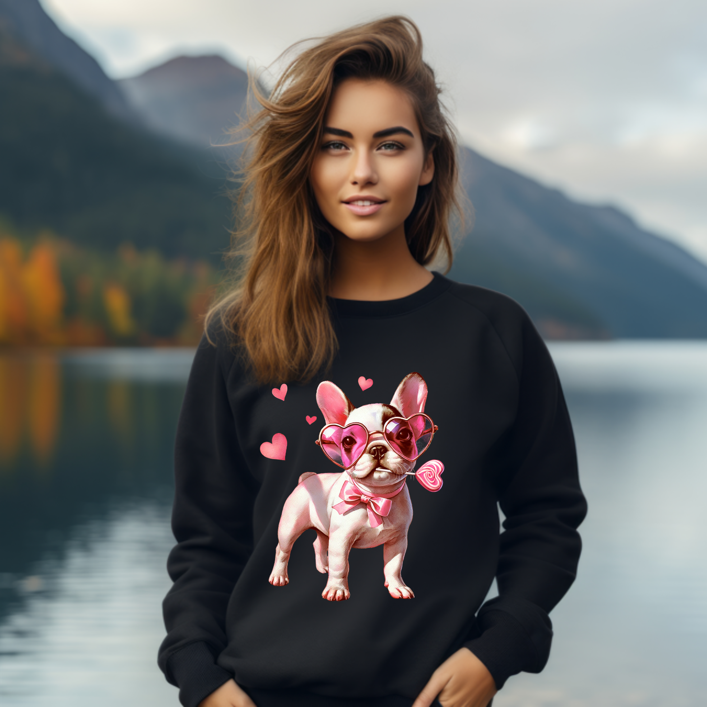 Valentine Frenchie Love Crewneck