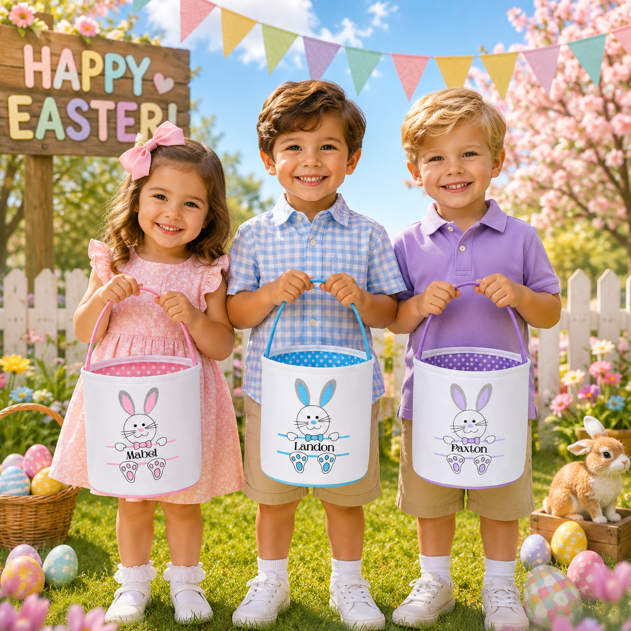 Personalized Bunny Easter Basket