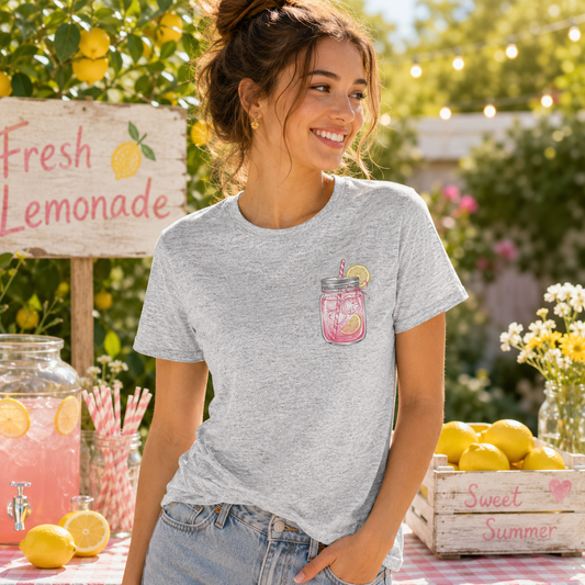 Pink Lemonade Women's Graphic Tee in Gray — The Scoobie Shack