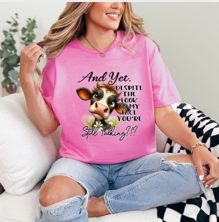 And Yet despite the Look on My Face, You’re Still Talking?!