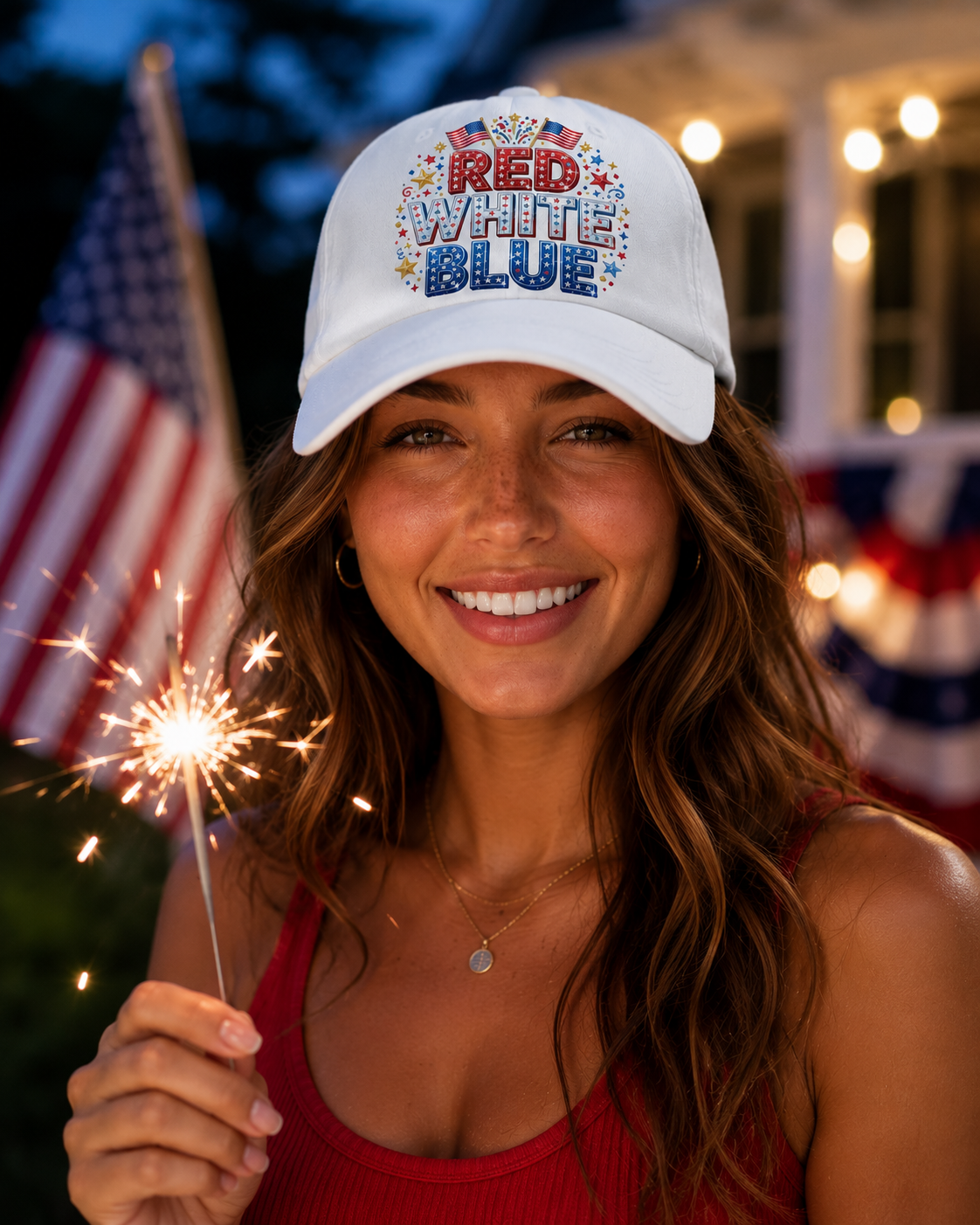 Red White & Blue Patriotic Trucker Hat