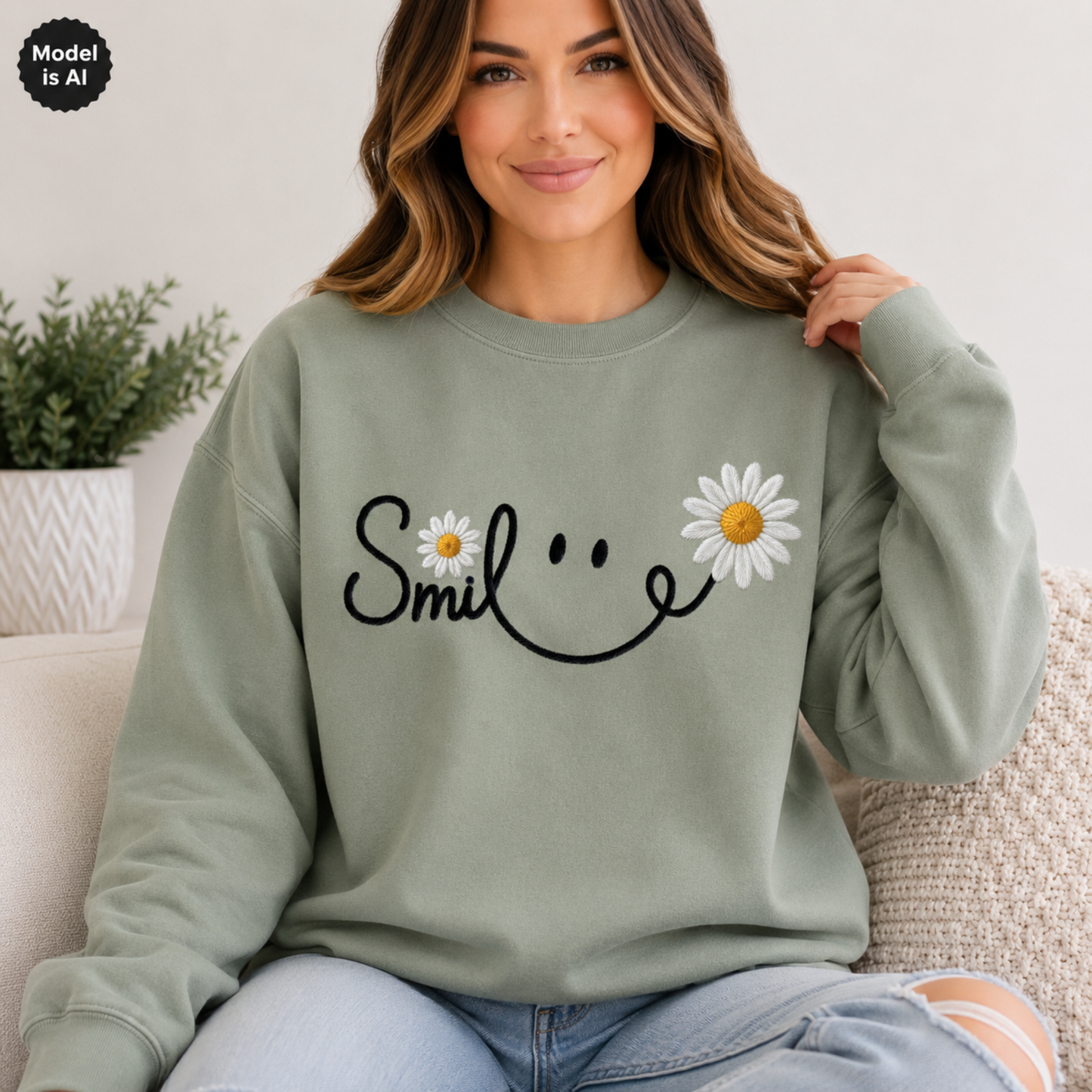 Smile Inspirational Sweatshirt | Encouragement Gift | The Scoobie Shack