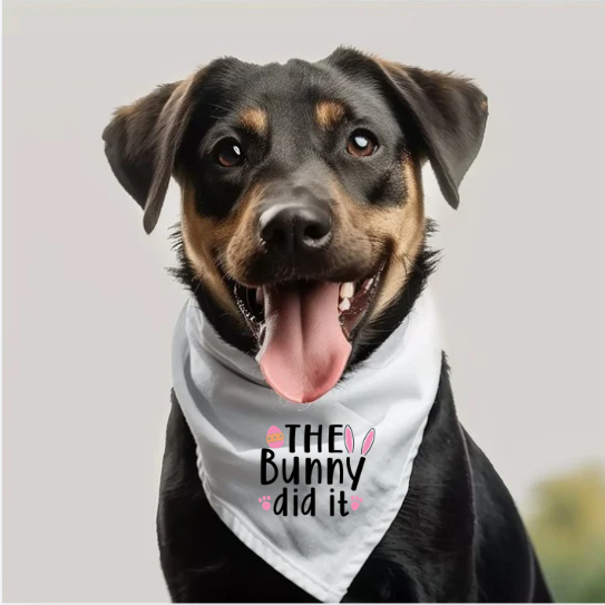 "The Bunny Did It" Easter Dog Bandana