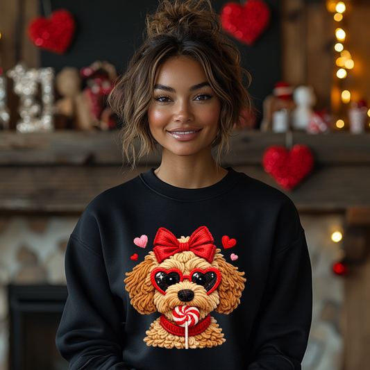 Valentine Puppy Love Crewneck