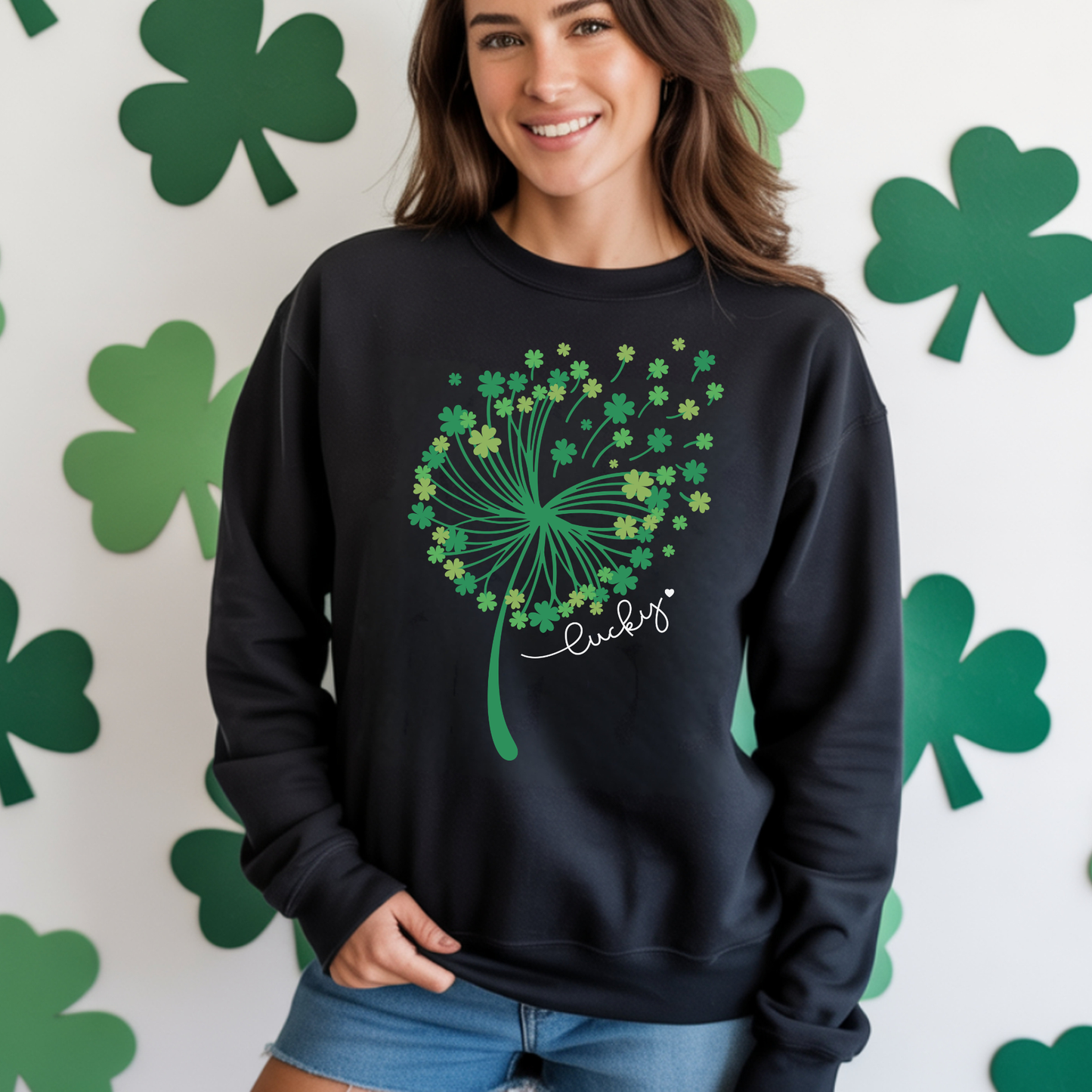 Lucky Shamrock Dandelion Sweatshirt