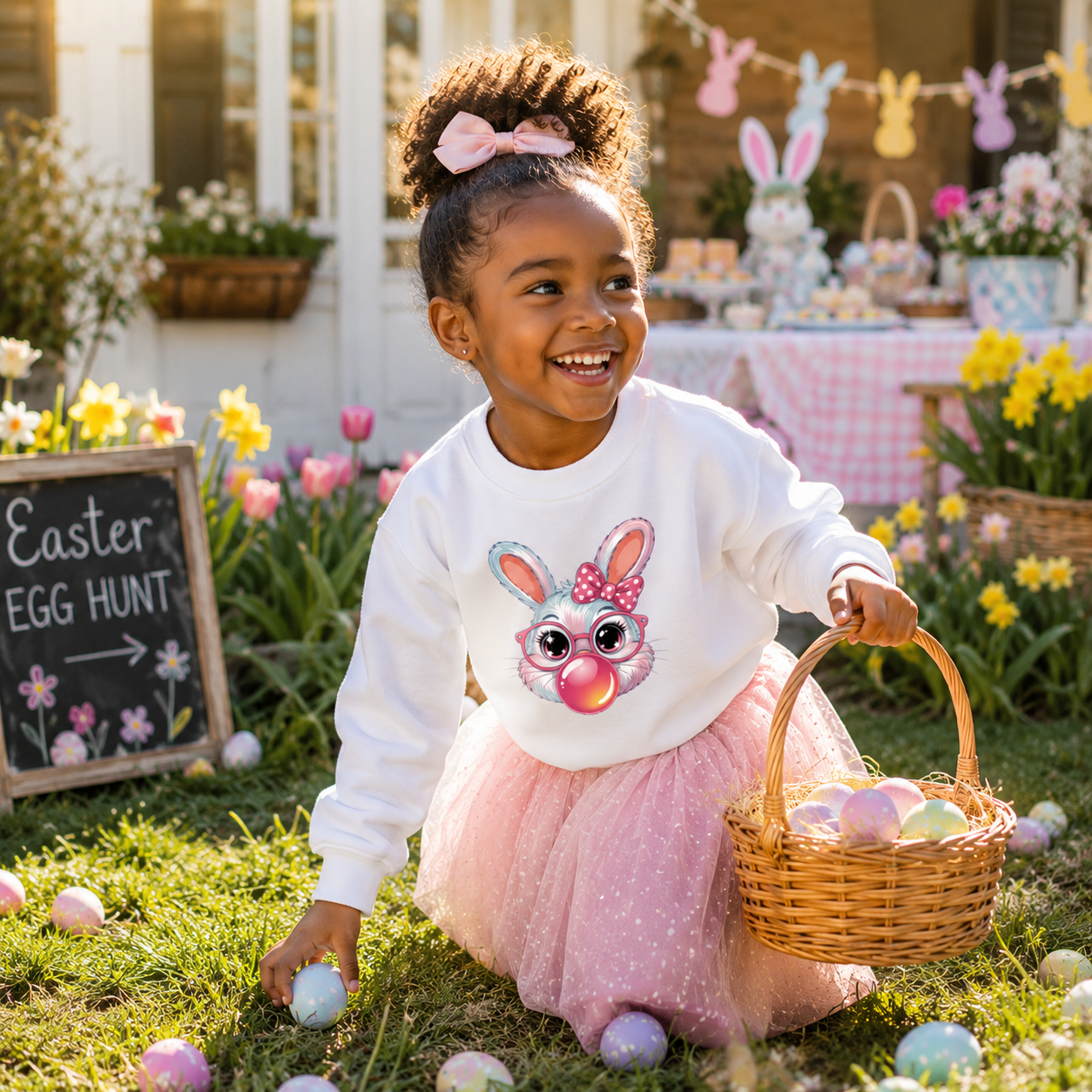 Bubblegum Bunny Easter Sweatshirt