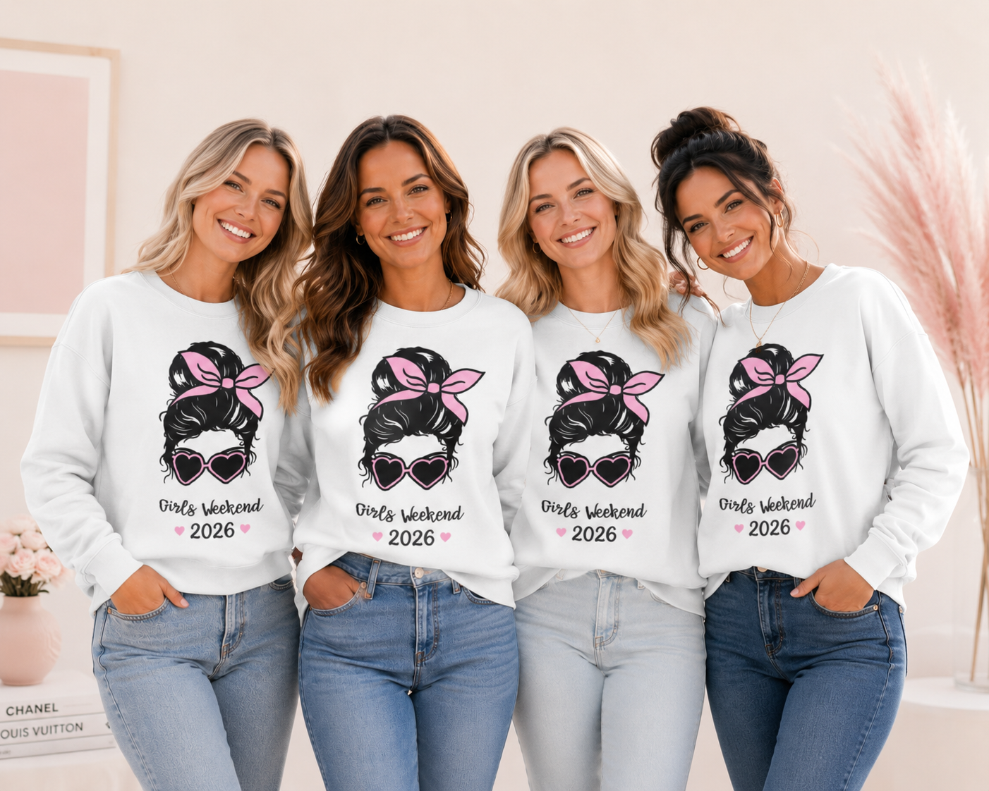 Custom Girls Weekend Sweatshirt — Personalized Matching Trip Shirts & Tees