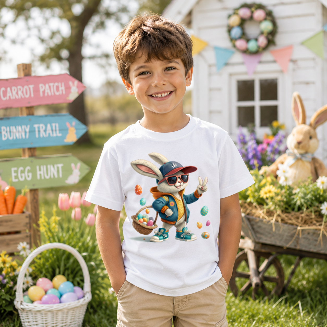 Cool Bunny Easter Tee – Boys