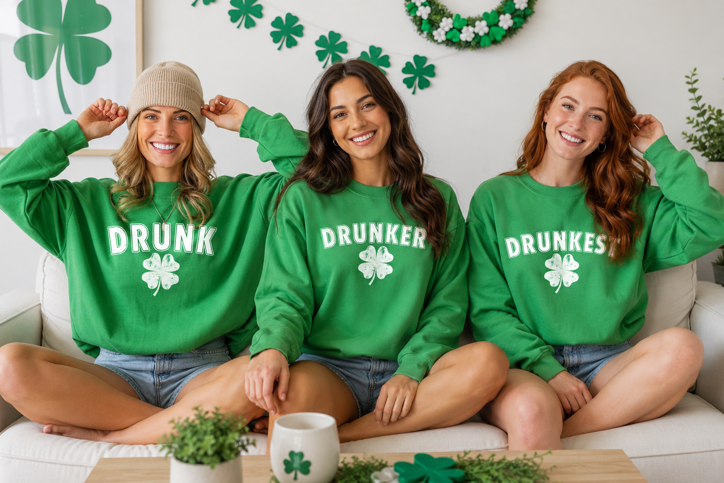Drunk Drunker Drunkest Sweatshirt - St. Patrick's Day Shamrock Shirt