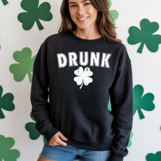 Drunk Drunker Drunkest Sweatshirt - St. Patrick's Day Shamrock Shirt