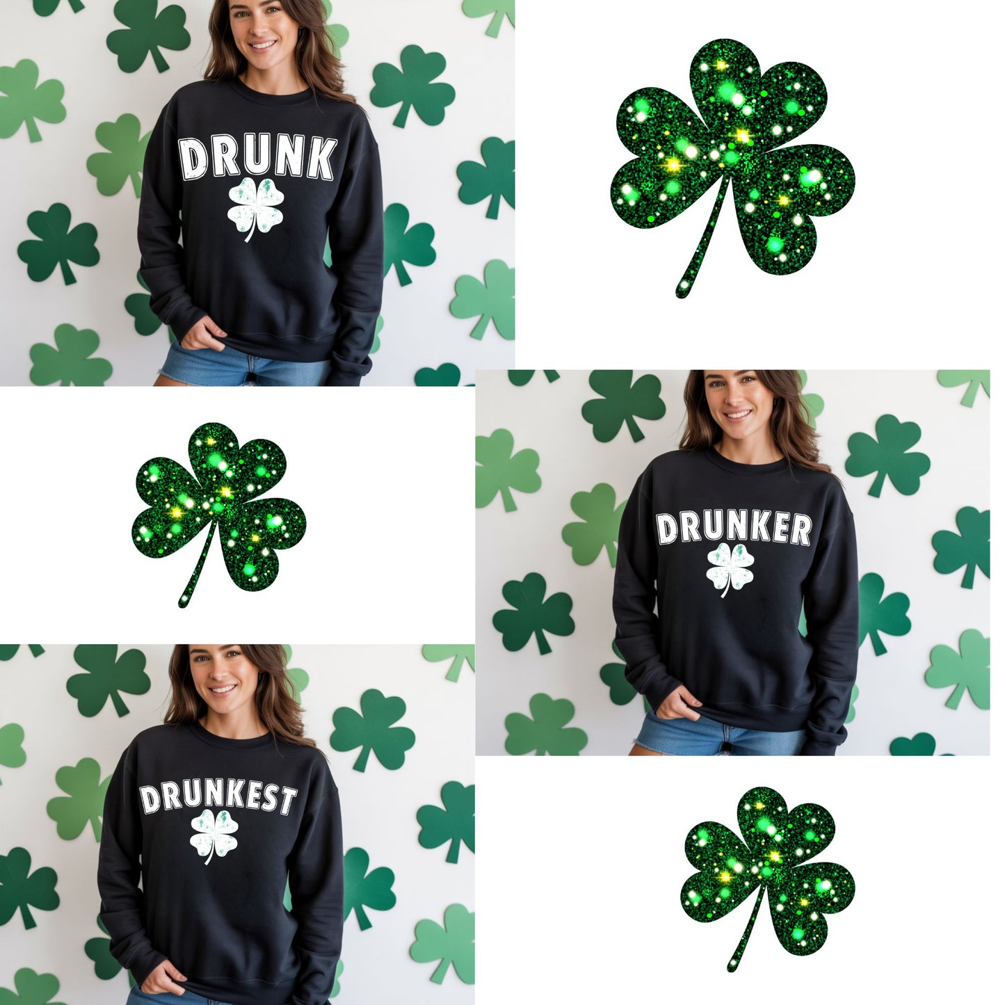 Drunk Drunker Drunkest Sweatshirt - St. Patrick's Day Shamrock Shirt