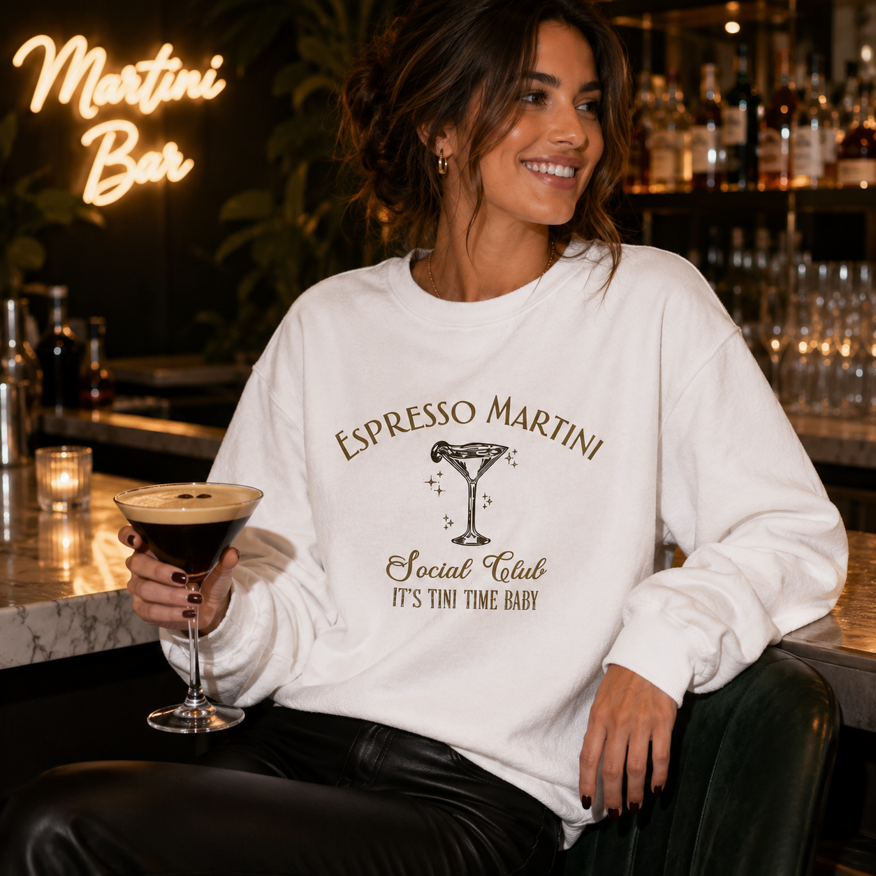 Espresso Martini Social Club – It's Tini Time, Baby! Funny Cocktail Tee & Sweatshirt