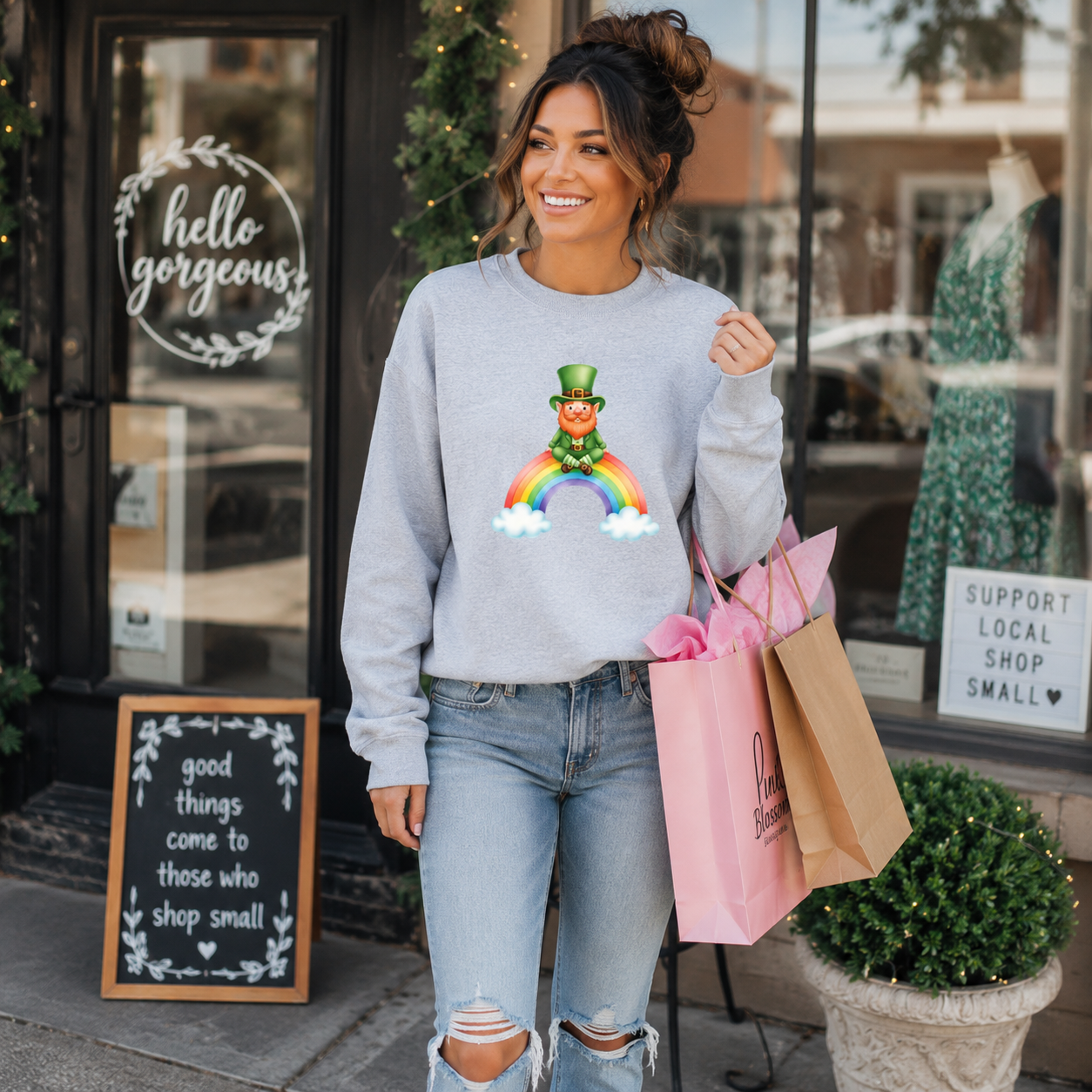 Lucky Leprechaun Rainbow Sweatshirt