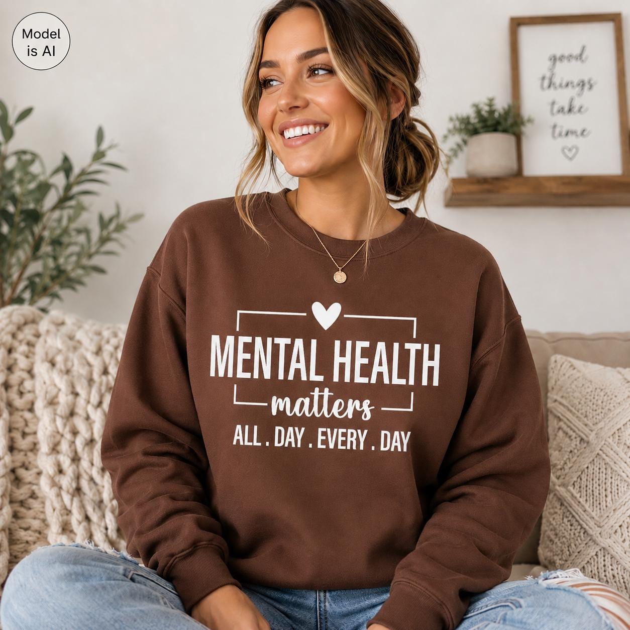 Mental Health Matters Sweatshirt |All Day Every Day |Inspirational |Therapist Shirt |Anxiety Tee| Psychologist Tshirt