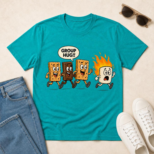 Funny Smores Shirt, Smores Group Hug Tee, Camper Shirt, Camping Lover Shirt, Camping Marshmallow Tshirt, Camp Life Tee, Family Camp