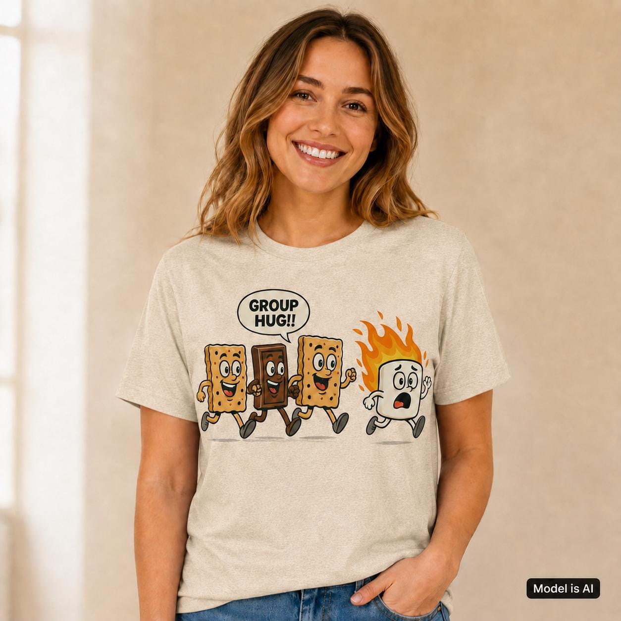 Funny Smores Shirt, Smores Group Hug Tee, Camper Shirt, Camping Lover Shirt, Camping Marshmallow Tshirt, Camp Life Tee, Family Camp