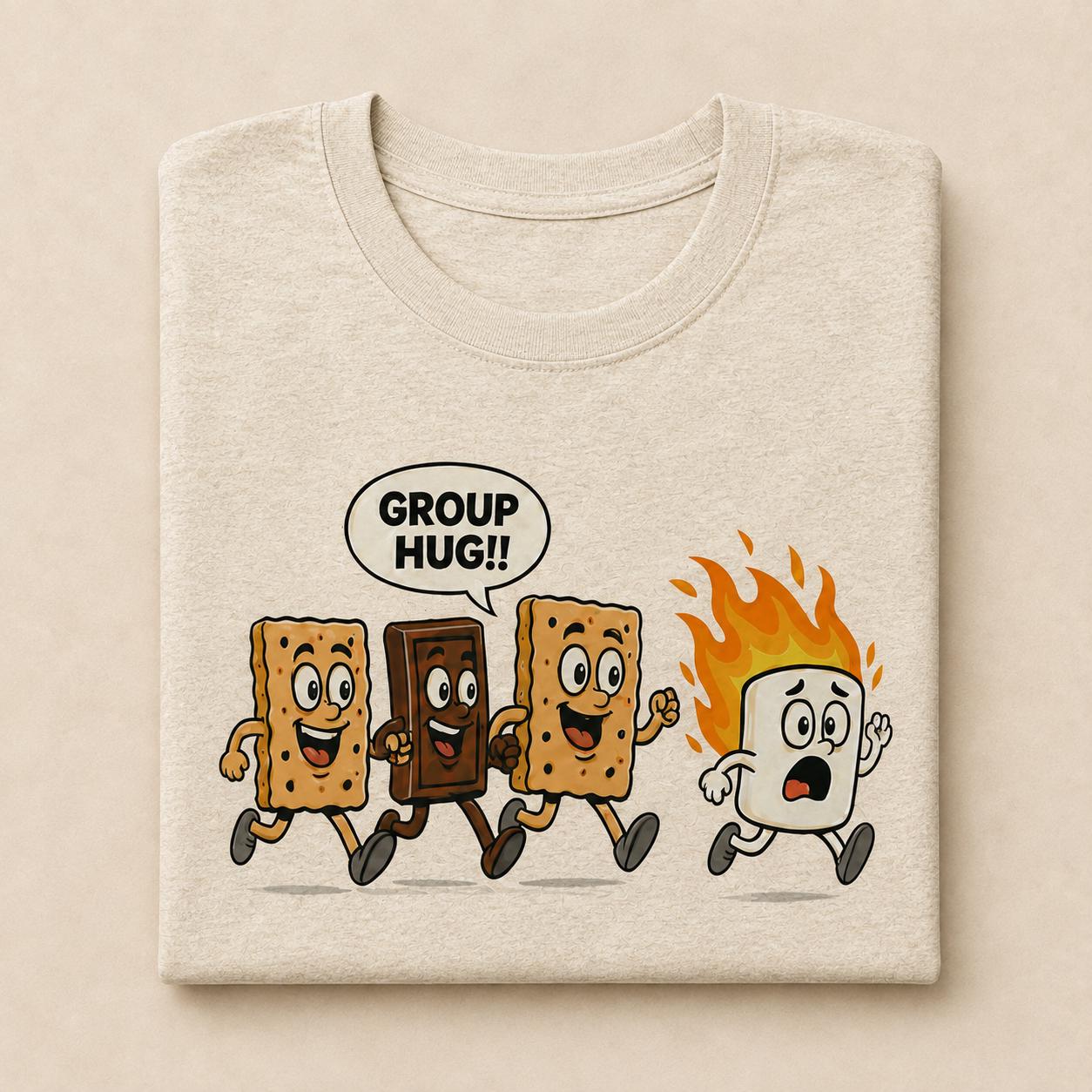 Funny Smores Shirt, Smores Group Hug Tee, Camper Shirt, Camping Lover Shirt, Camping Marshmallow Tshirt, Camp Life Tee, Family Camp