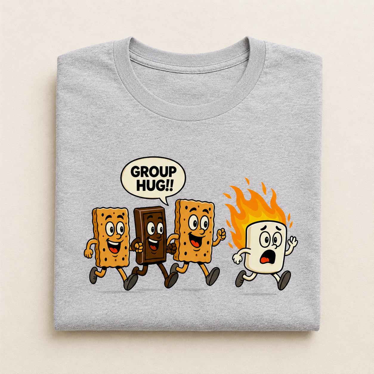 Funny Smores Shirt, Smores Group Hug Tee, Camper Shirt, Camping Lover Shirt, Camping Marshmallow Tshirt, Camp Life Tee, Family Camp