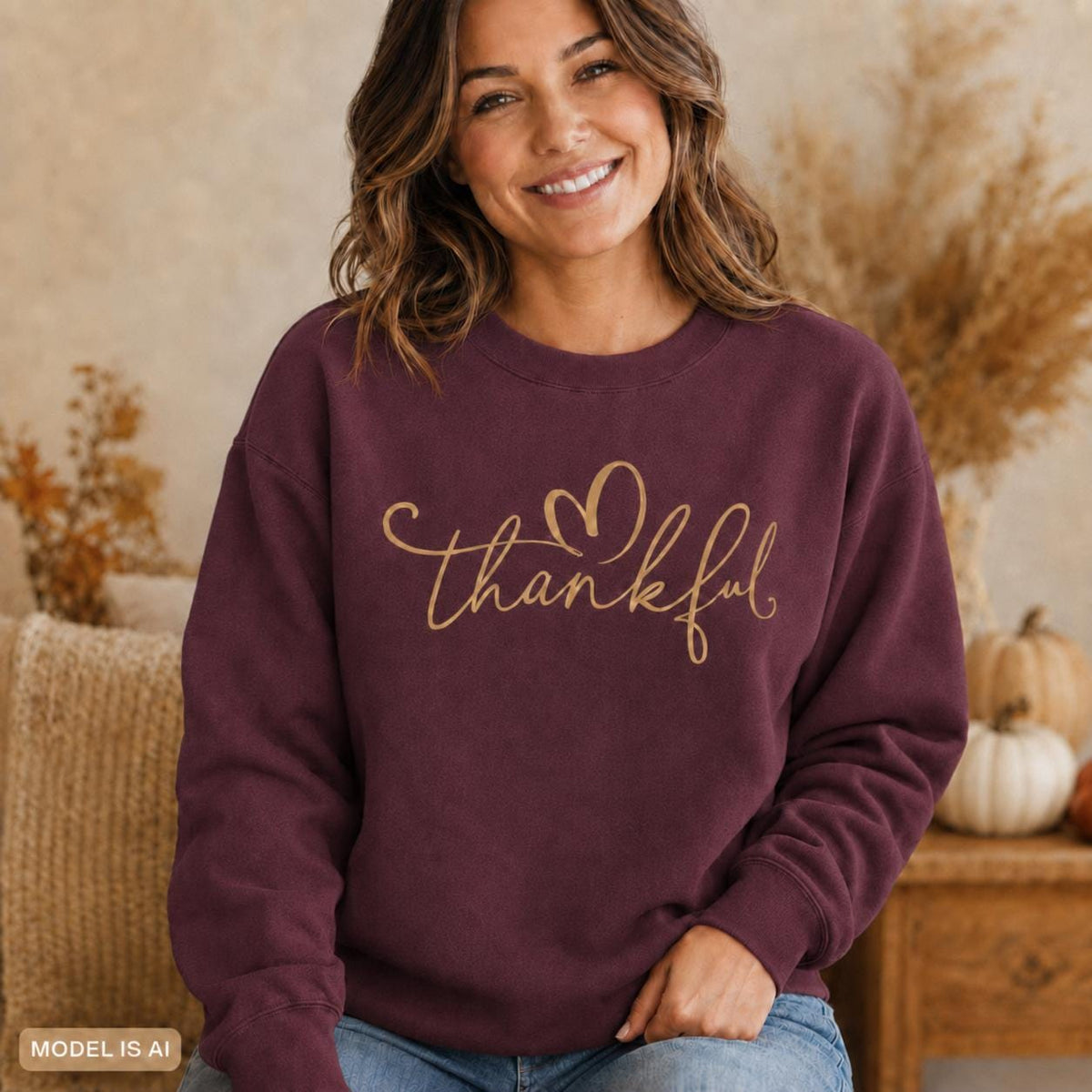 Thankful Sweatshirt, Thanksgiving Sweatshirt, Women Thankful Sweatshirt, Women Gift For Thanksgiving, Fall Sweatshirt, Grateful Crewneck