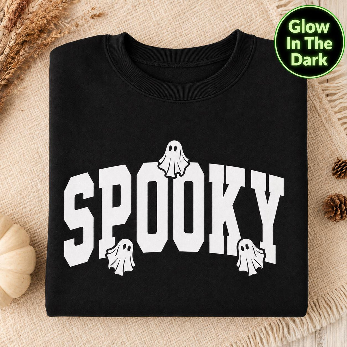 Glow in the Dark Halloween Sweatshirt, Spooky Sweatshirt, Halloween Sweatshirt, Halloween Gift, Spooky Season Shirt, Ghost Halloween
