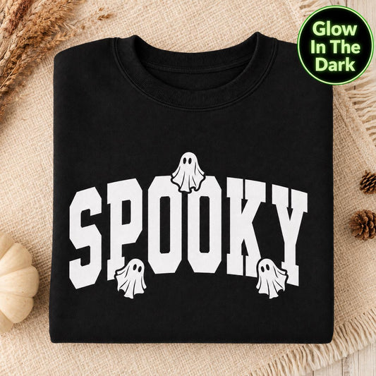 Glow in the Dark Halloween Sweatshirt, Spooky Sweatshirt, Halloween Sweatshirt, Halloween Gift, Spooky Season Shirt, Ghost Halloween