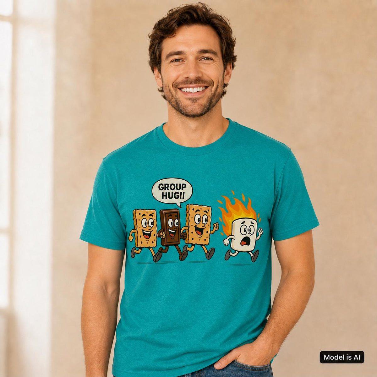 Funny Smores Shirt, Smores Group Hug Tee, Camper Shirt, Camping Lover Shirt, Camping Marshmallow Tshirt, Camp Life Tee, Family Camp