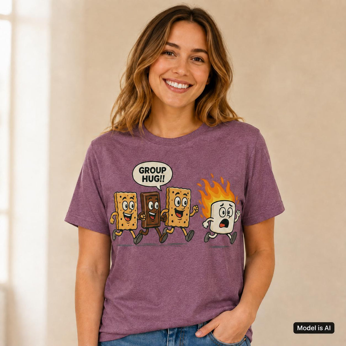 Funny Smores Shirt, Smores Group Hug Tee, Camper Shirt, Camping Lover Shirt, Camping Marshmallow Tshirt, Camp Life Tee, Family Camp