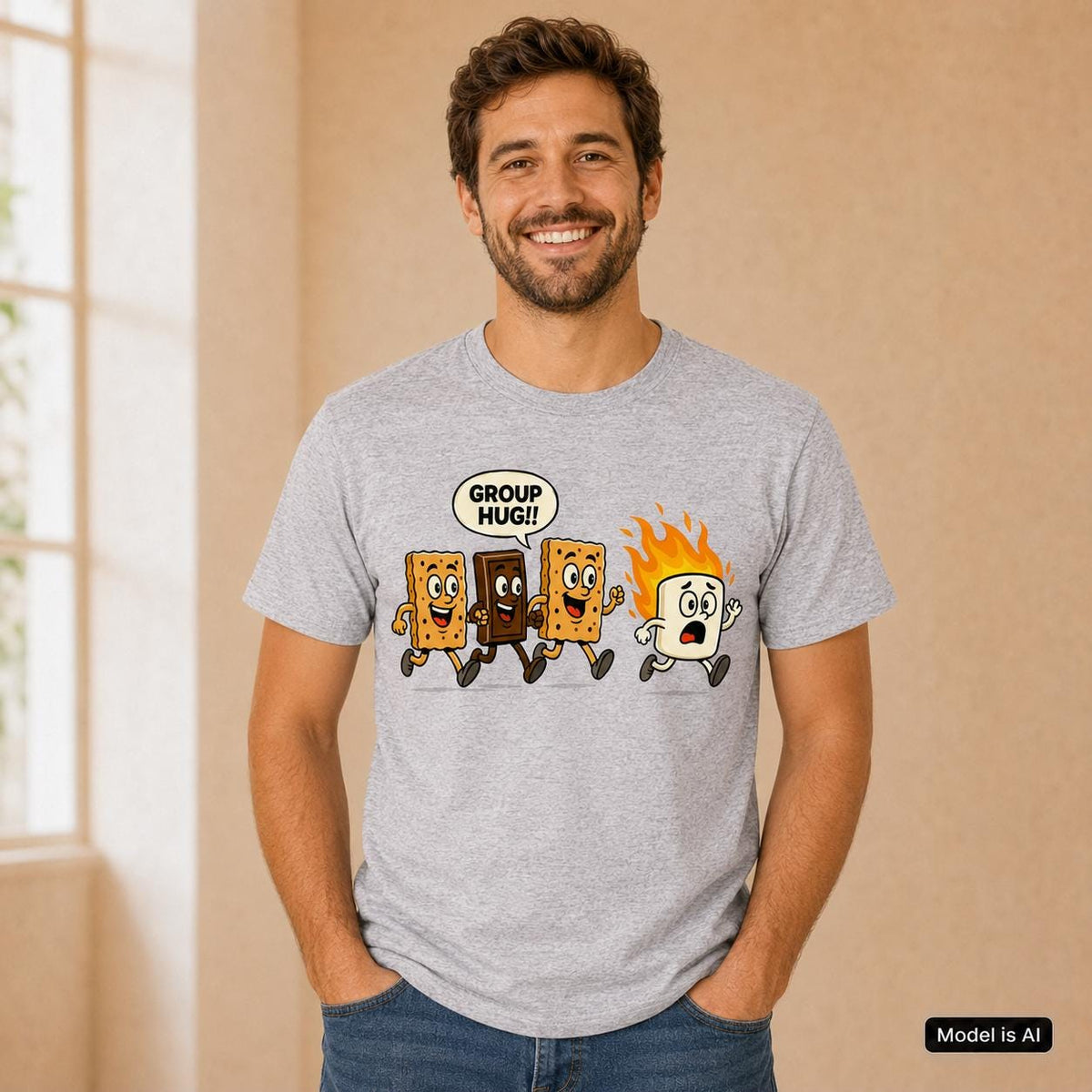 Funny Smores Shirt, Smores Group Hug Tee, Camper Shirt, Camping Lover Shirt, Camping Marshmallow Tshirt, Camp Life Tee, Family Camp