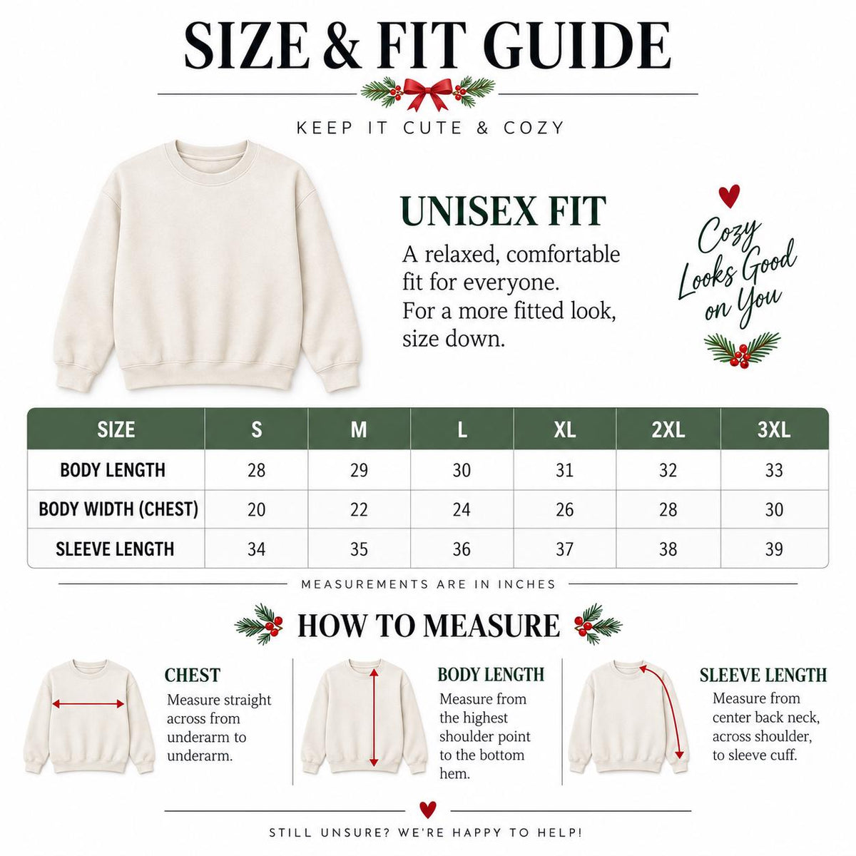 Cozy jingle sweatshirt for Christmas shopping and decorating
