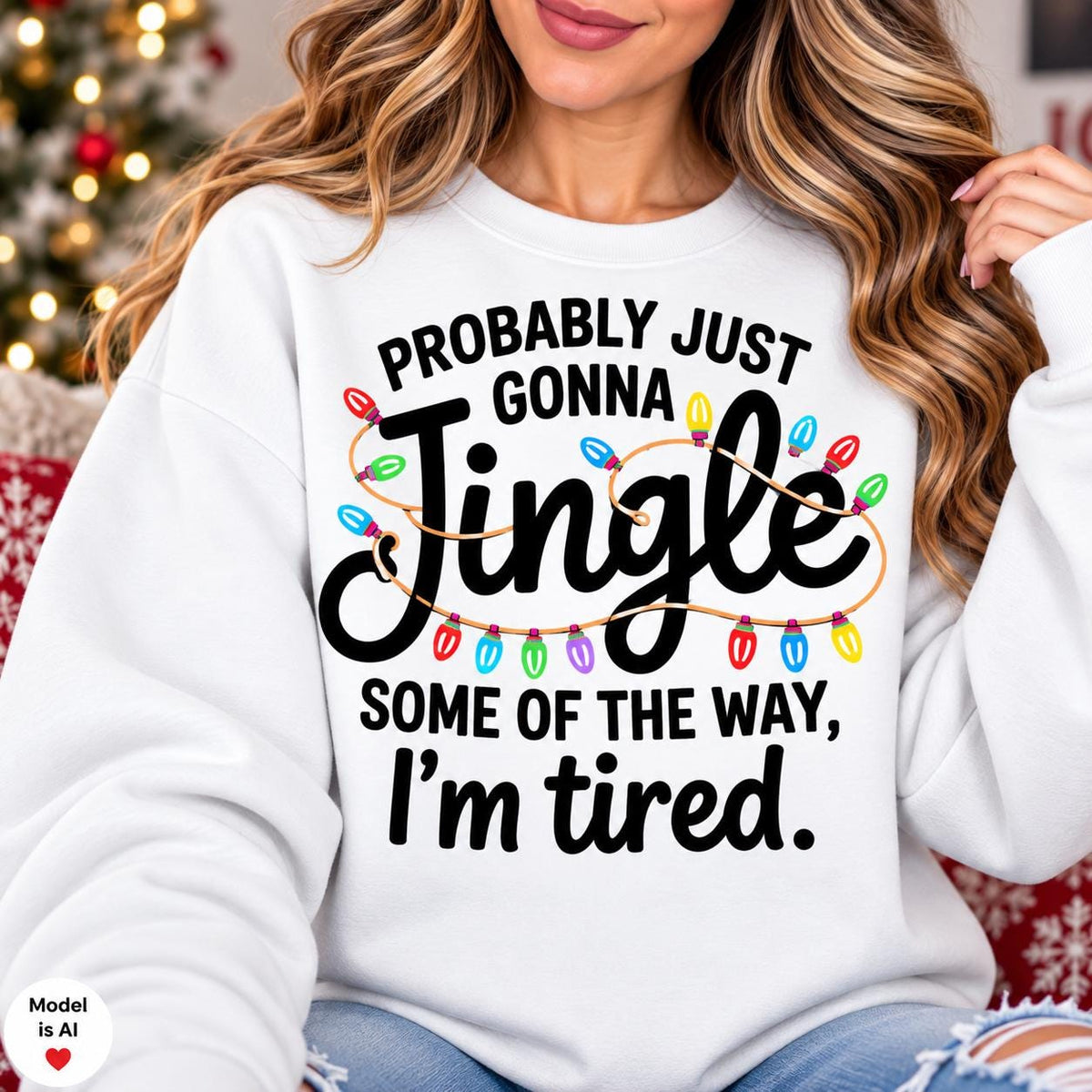 Funny festive crewneck printed in Minnesota