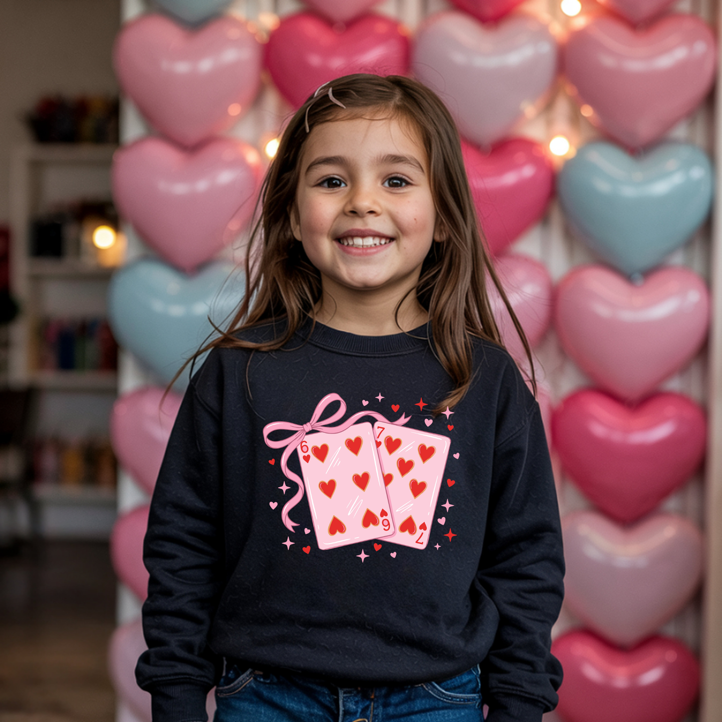 Cute Valentine Crewneck -  6-7 Sweatshirt