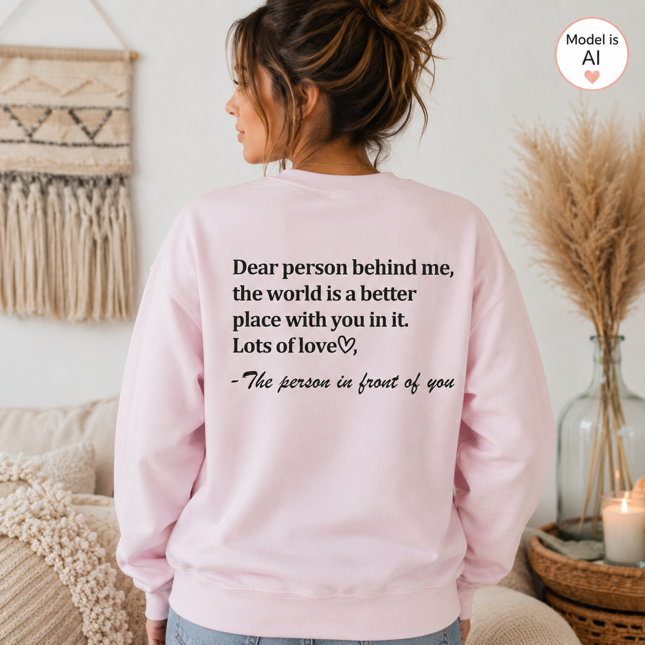 Dear Person Behind Me Inspirational Sweatshirt | The Scoobie Shack