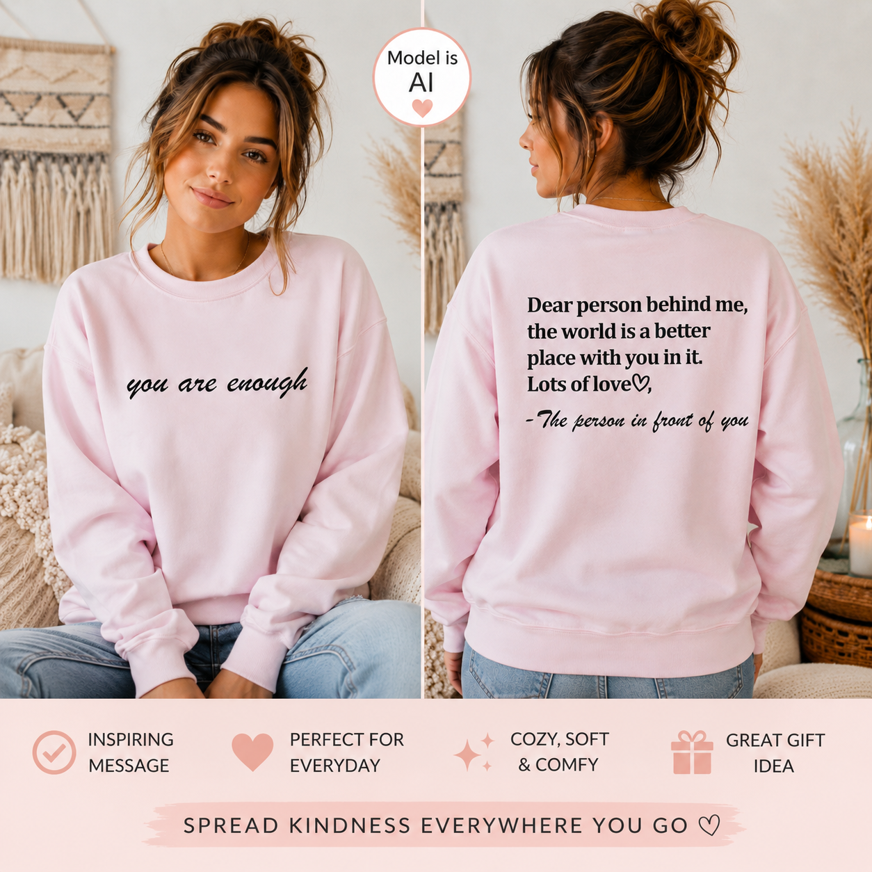 Dear Person Behind Me Inspirational Sweatshirt | The Scoobie Shack