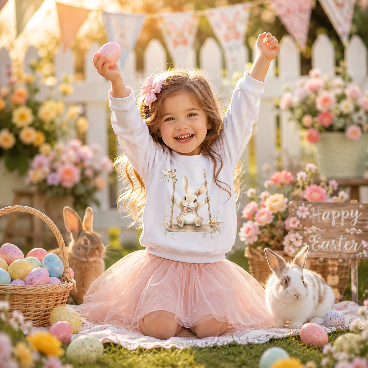 Bunny Swing Easter Sweatshirt