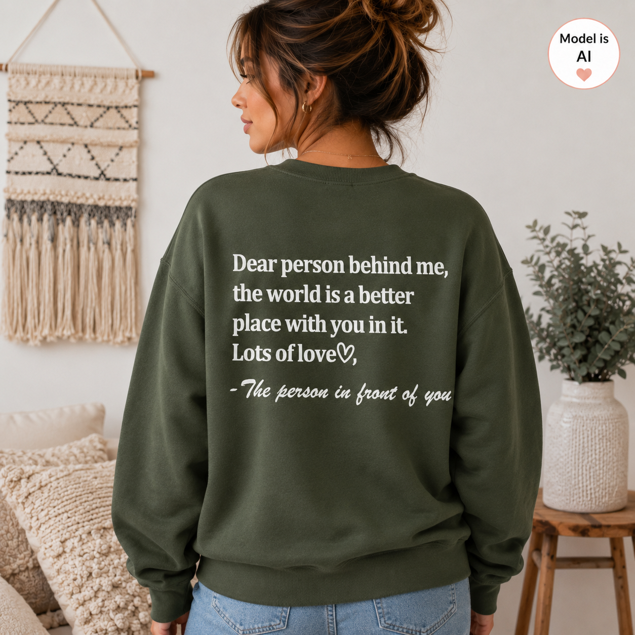 Dear Person Behind Me Inspirational Sweatshirt | The Scoobie Shack