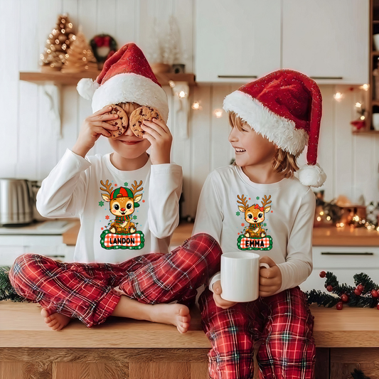KIDS CUSTOM CHRISTMAS PAJAMA TOP