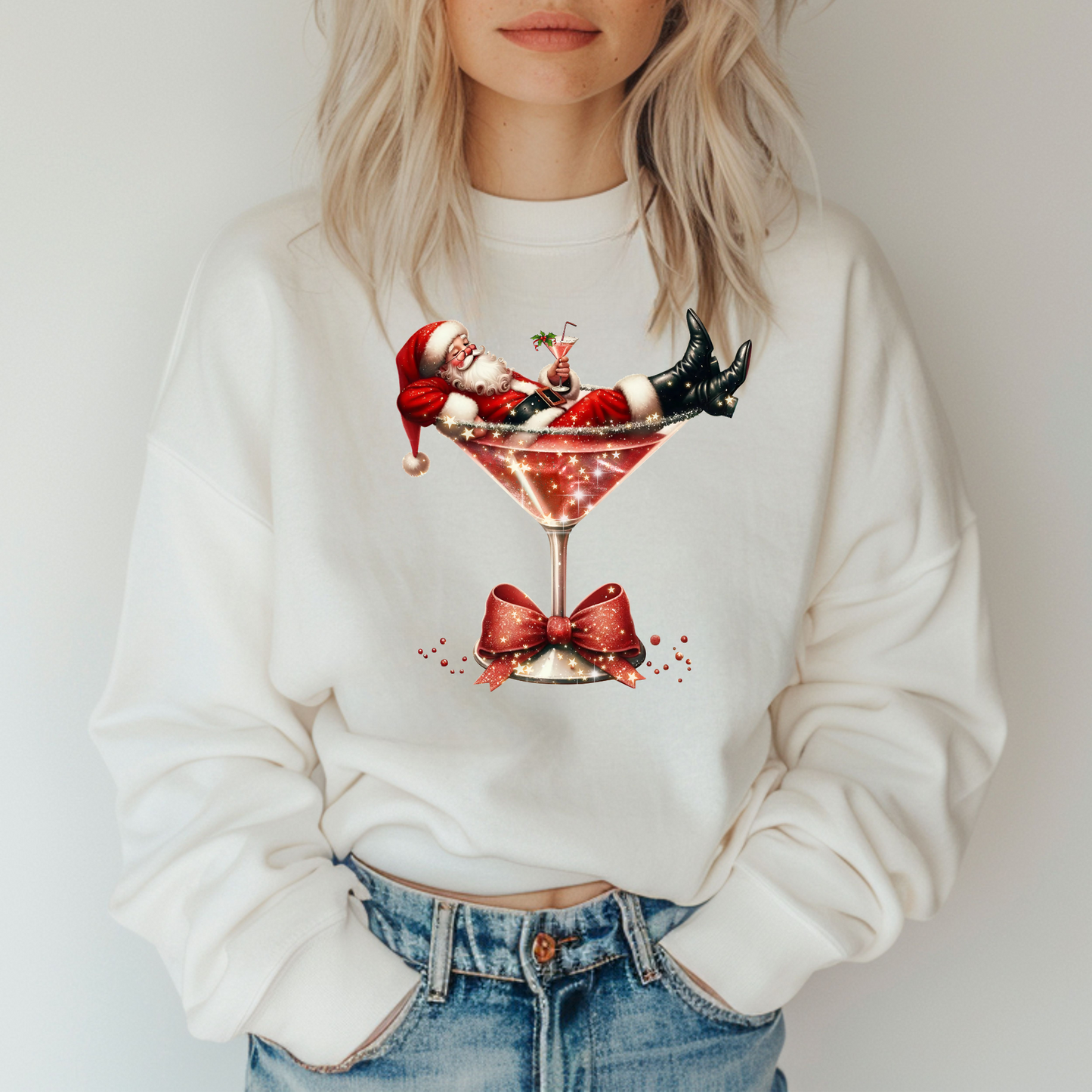 Santa Hot Mess in a Martini Glass