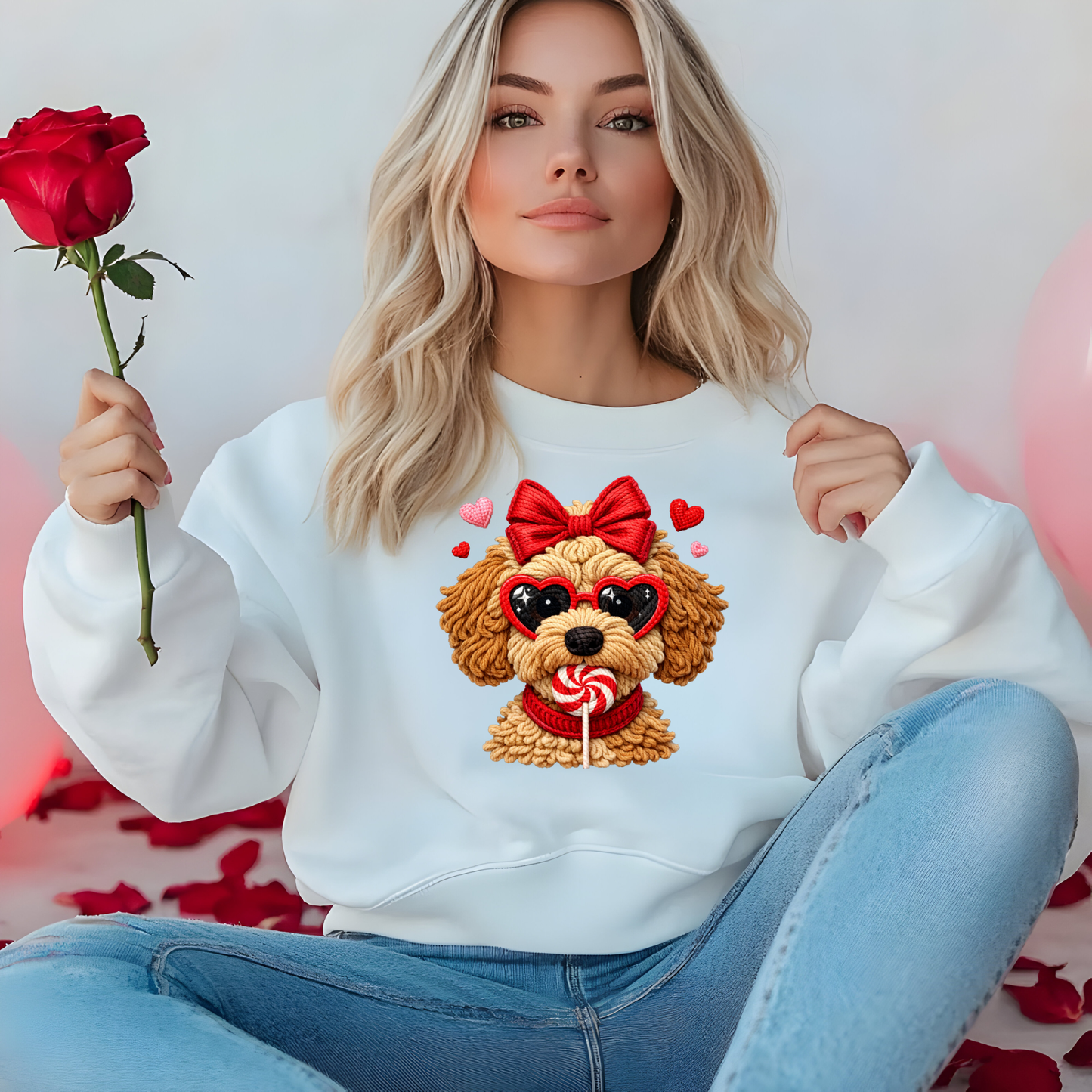 Valentine Puppy Love Crewneck