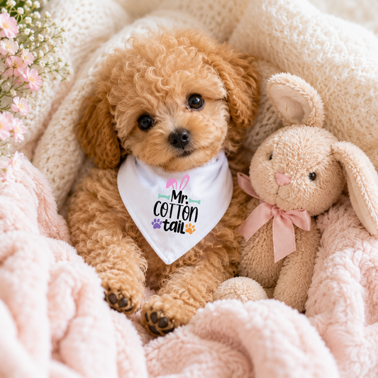 Mr. Cottontail Easter Dog Bandana
