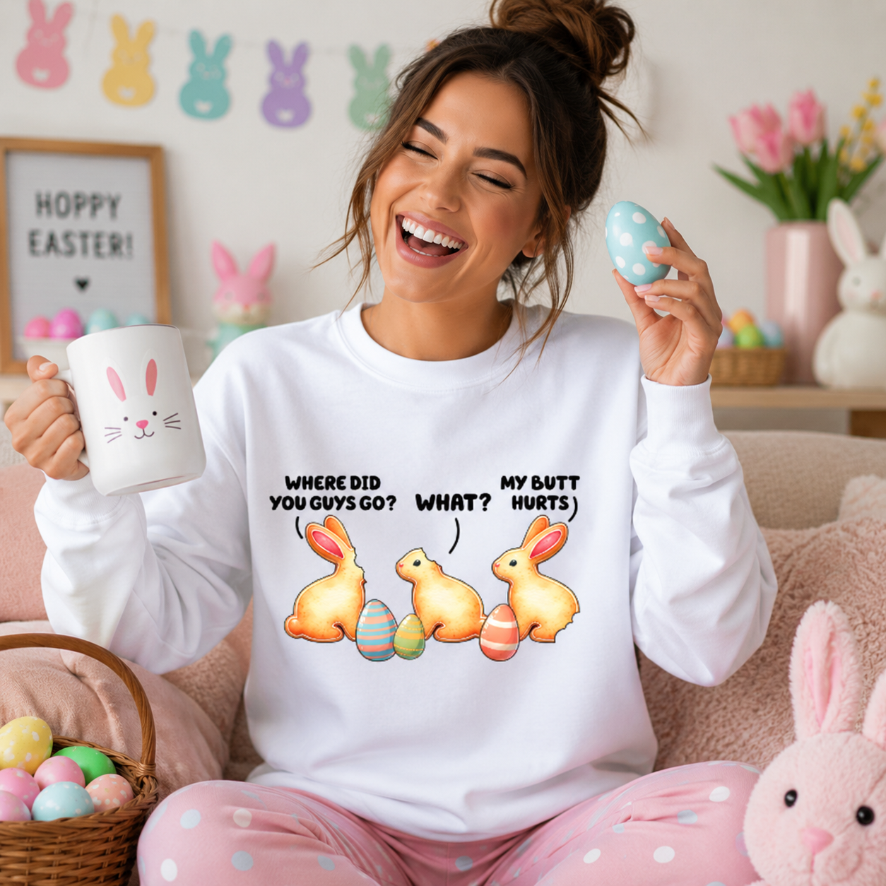 "My Butt Hurts" Funny Easter Sweatshirt