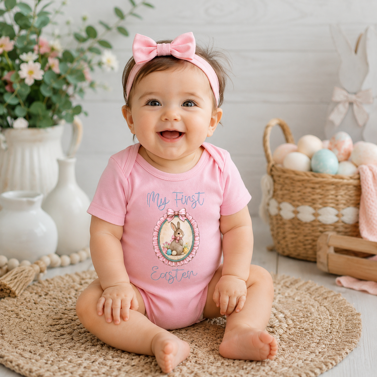 My First Easter Baby Girl Bodysuit